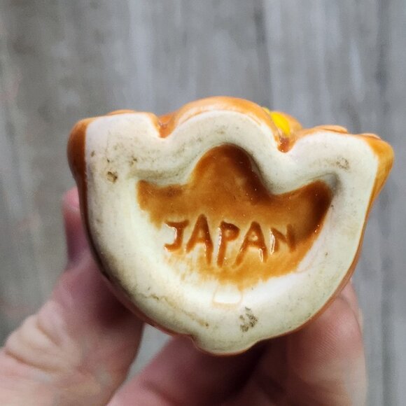 Vintage Teddy Bear Cub Toothpick Holder Ceramic Glazed 3'' JAPAN - Picture 4 of 8